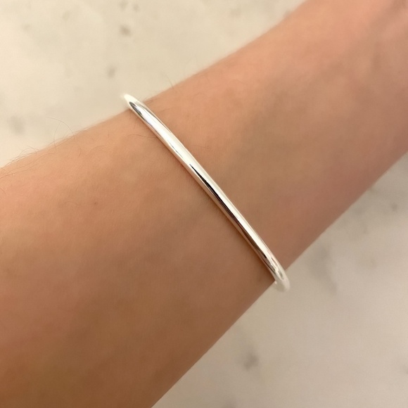Jewelry - 925 Sterling Silver Cuff Bracelet Silver Bangle Bracelet Modern Bracelet